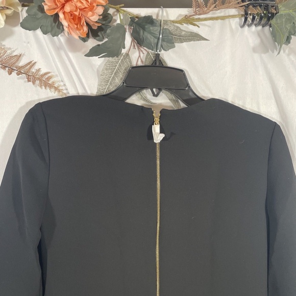 NWT $348 kate spade new york [ 2 ] Flounce Crepe‎ Mini Dress in Black - Picture 12 of 13